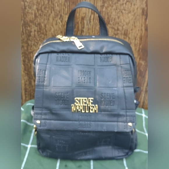 STEVE MADDEN Black BTAMPA Logo EMBOSSED softFaux LEATHER bag main image 6